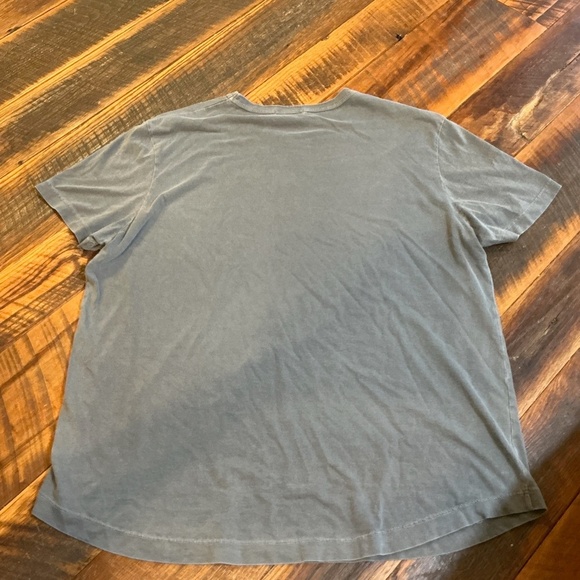 Buck Mason Slub Curved Hem Tee Gray Coal Venice Wash XL Made in USA - Picture 3 of 7